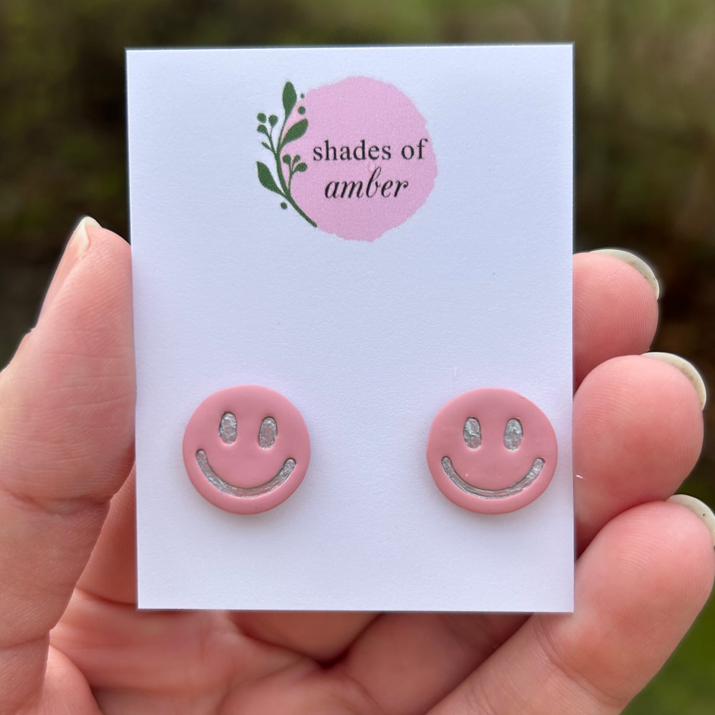 Smiley Face | Hand Painted Polymer Clay Earrings