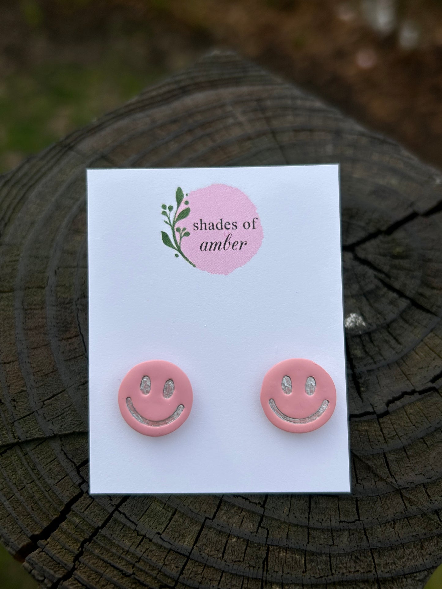 Smiley Face | Hand Painted Polymer Clay Earrings