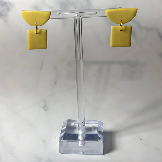 Dad's Lemon Squares | Yellow Handmade Polymer Clay Earrings